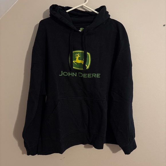 John Deere Mens Black Hoodie size XL - Picture 1 of 3